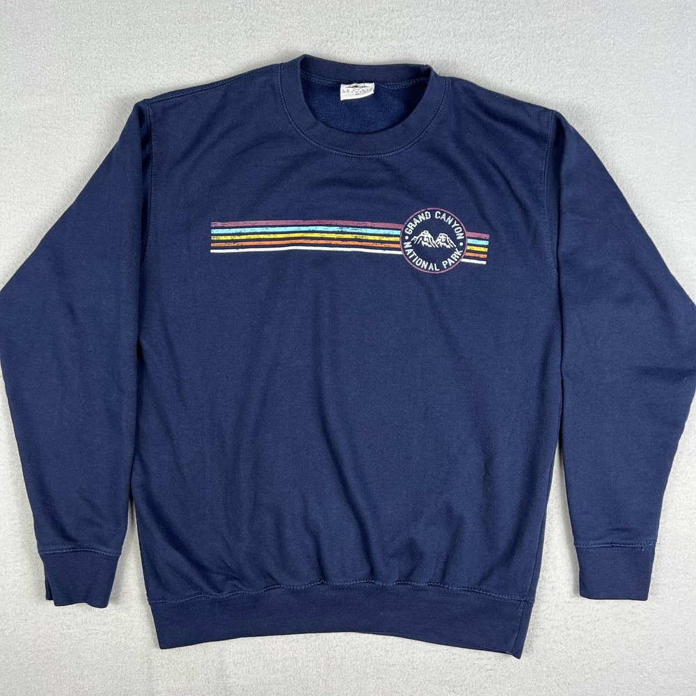 VTG Grand Canyon National Park Sweatshirt Mens Medium Blue Crewneck Y2K 2000s‎